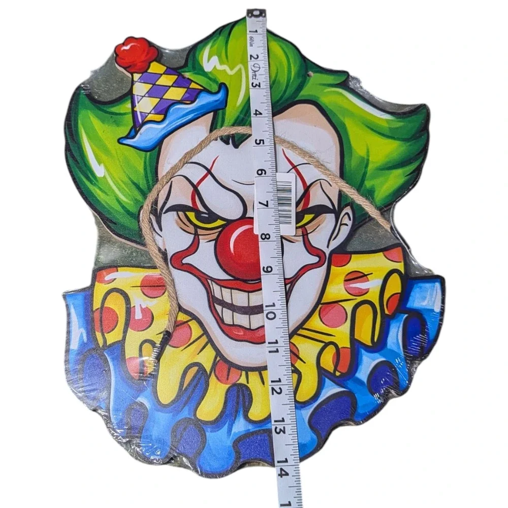 Scary Clown - Decor - Halloween - Wall Hanging - Brand New Sealed